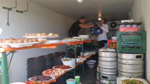 Buffet-Vorbereitungen